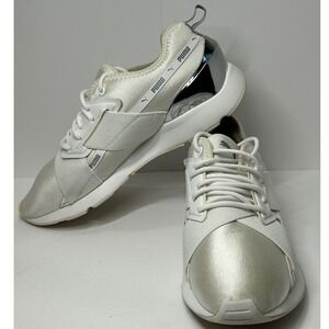 Puma Muse Echo Metallic Sneakers Shoes Women's Size 9‎ White Silver NO INSOLES